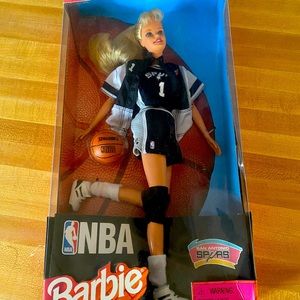 NBA 1998 San Antonio SPURS Barbie Mattel AuthenticVintage Fiesta Logo New In Box